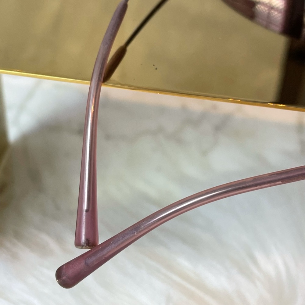 SOLD💜CHANEL Purple Tinted CC Rimless Sunglasses 4002 - Picture 10 of 12